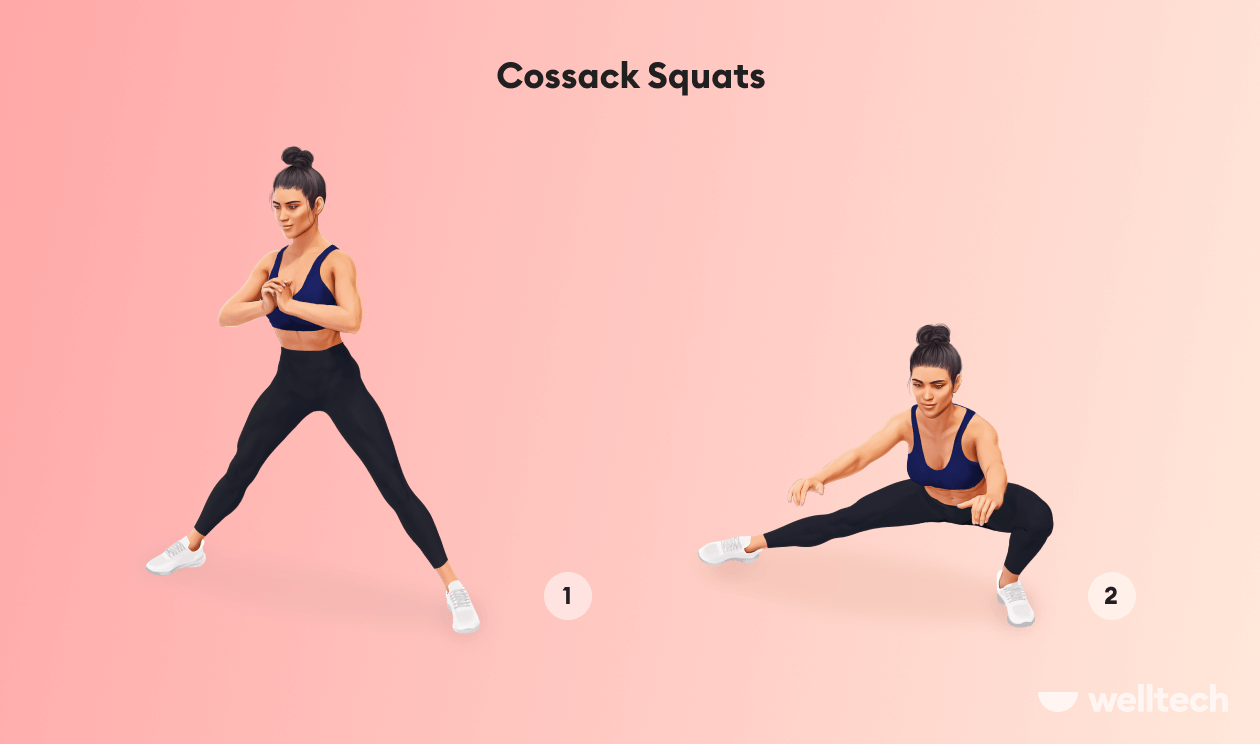 Cossack Squats hip mobility