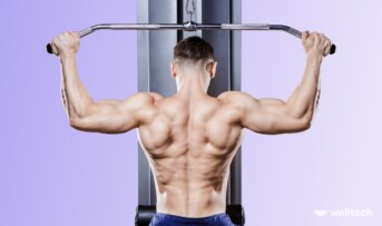 back workouts with cables, a man performs cable pull downs