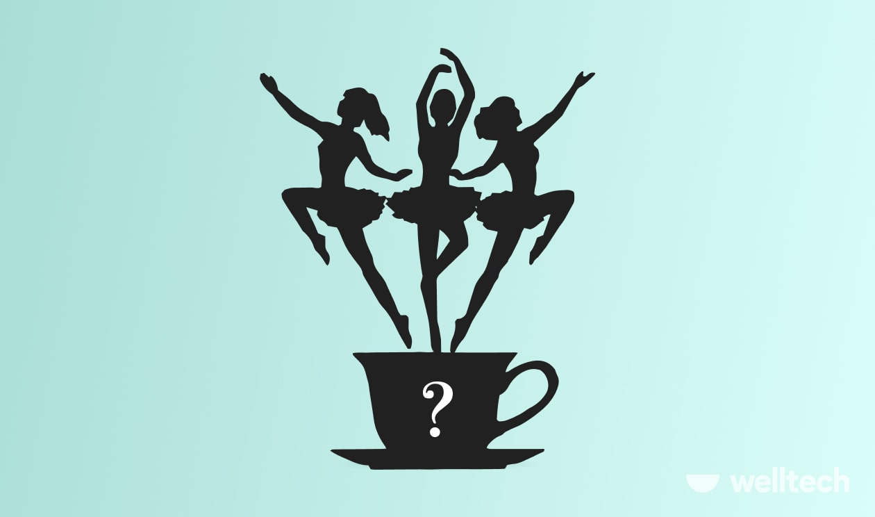 ballerina tea logo with a cup