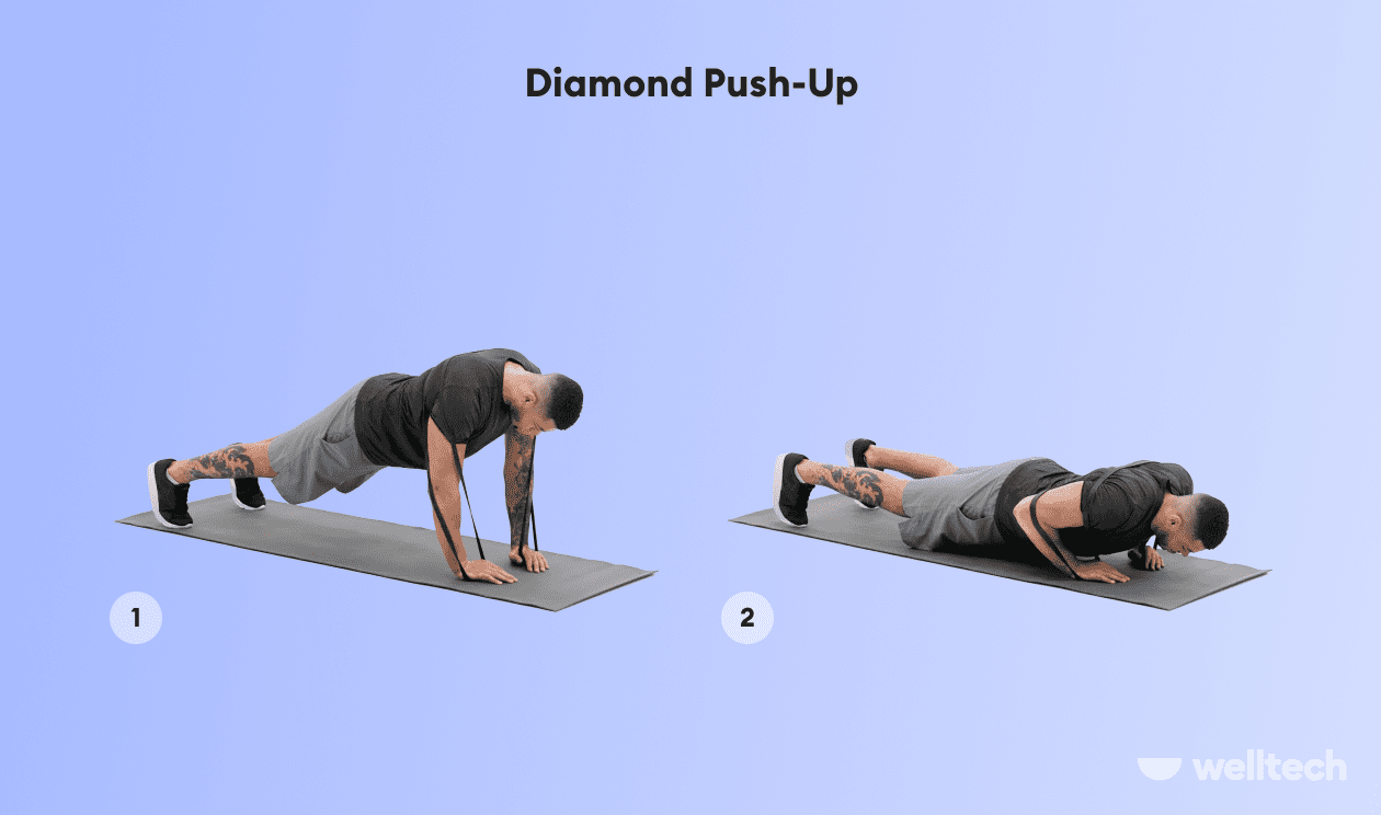 a man is doing Diamond Push-Up_How Many Push-ups Should You Do a Day