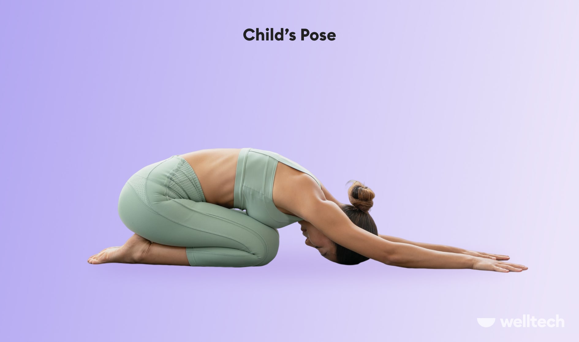 a woman is practicing Child’s Pose_Balasana_shoulder yoga poses