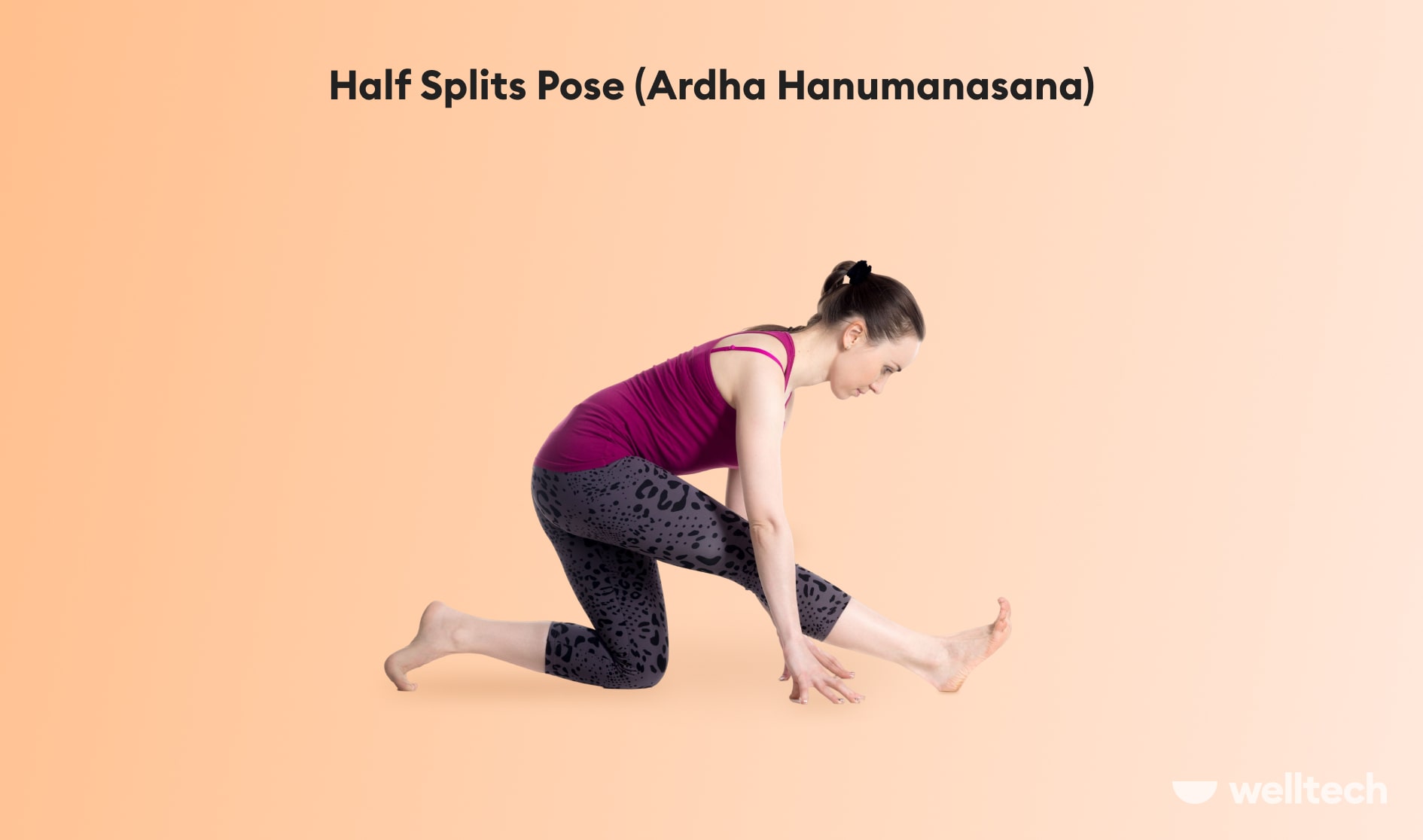 ф цщьфт шы зкфсешсштп Half Splits Pose (Ardha Hanumanasana)_yoga kneeling pose