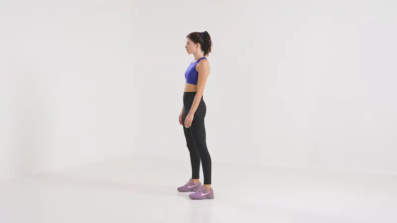 a woman is performing Squat Thrusts_box jump alternative