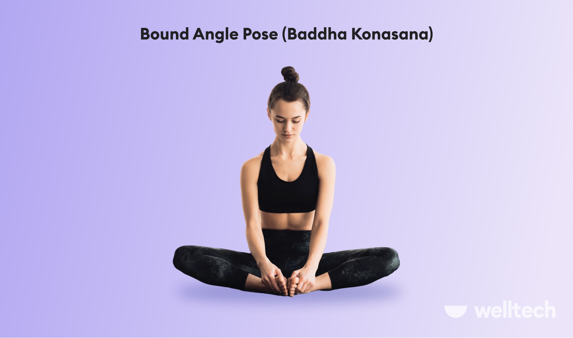 a woman is practicing Bound Angle Pose (Baddha Konasana)_yoga with hernia