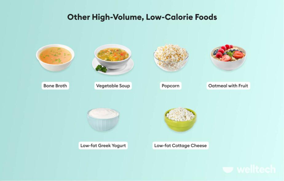 list of foods that are high in volume and low in calories_high volume low calorie foods