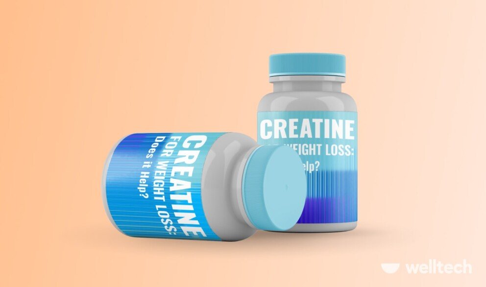 two bottles of creatine supplement, creatine for weight loss