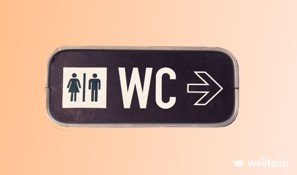wc sign with male and female figures, do you pee more when losing weight