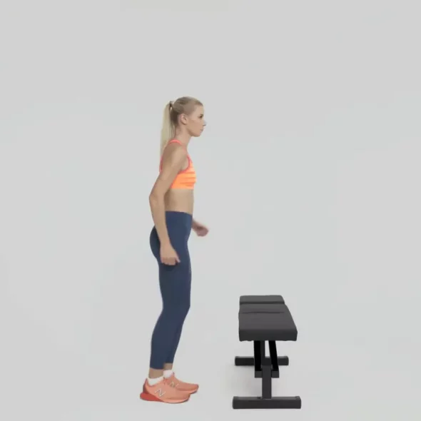a woman is doing Step_Up_Down_knee fat exercises