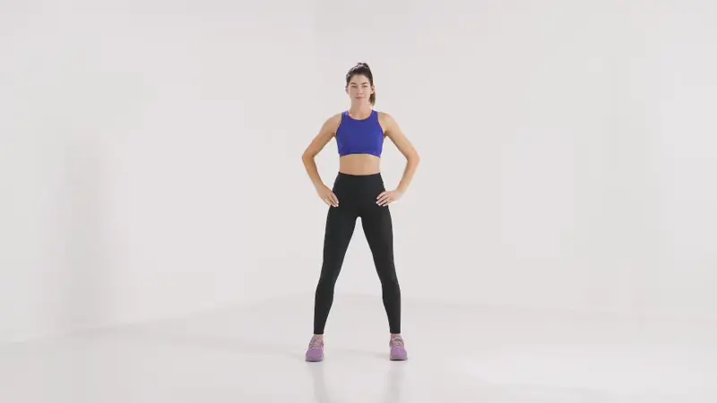 a woman is doing curtsy lunge_knee fat exercises