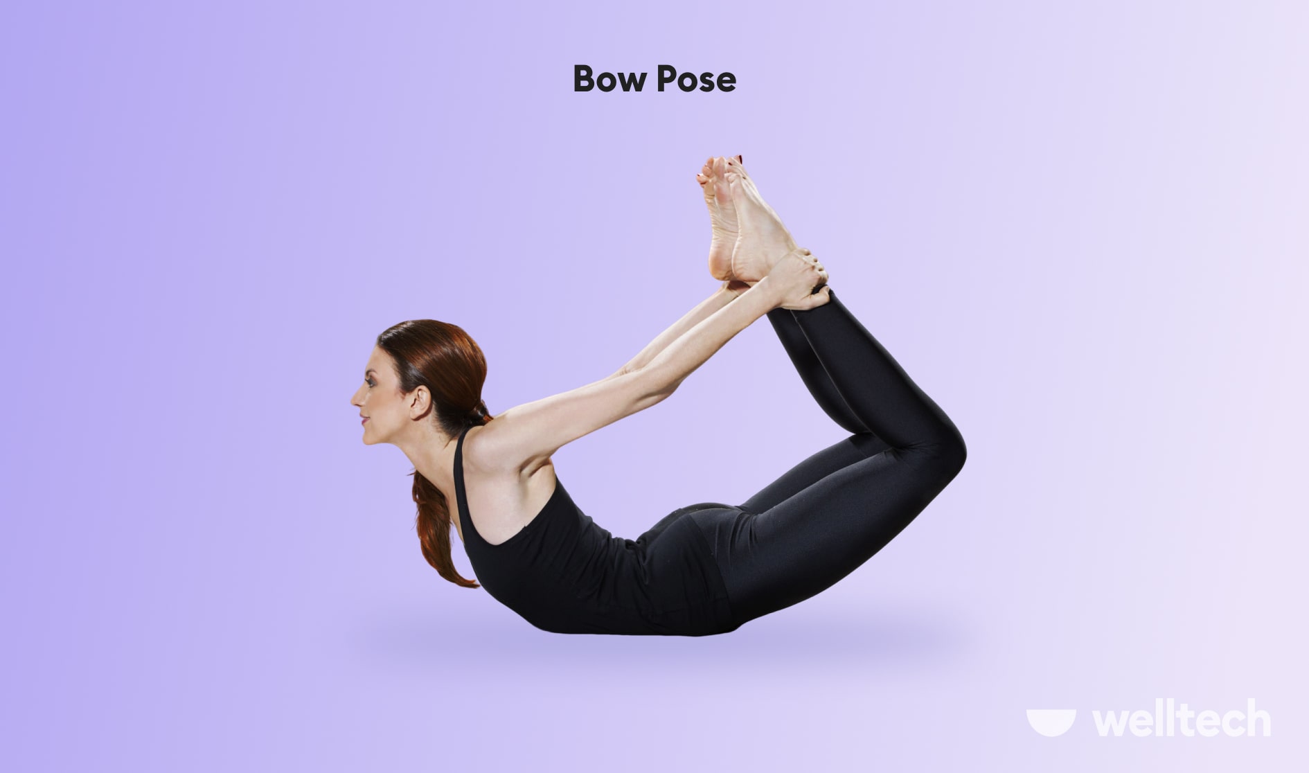 a woman is practicing yoga, doing Bow_Pose_yoga for posture