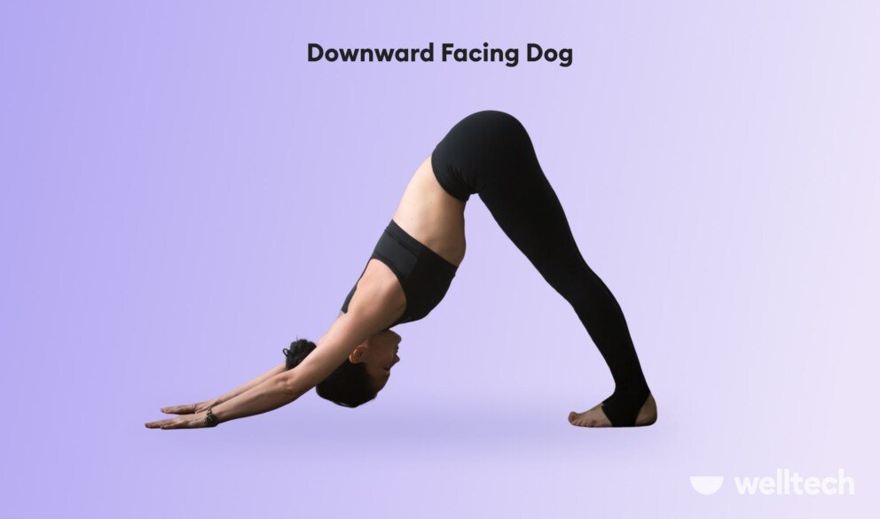 a woman is practicing yoga, doing Downward_Facing_Dog_yoga for posture