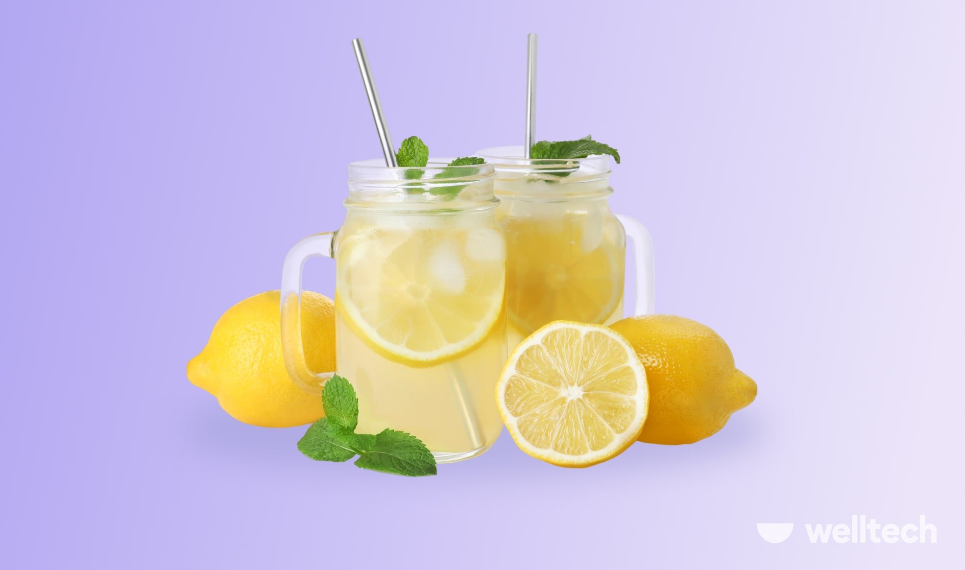 a couple of jars with lemon water and fresh lemons it them, disadvantages of drinking lemon water daily