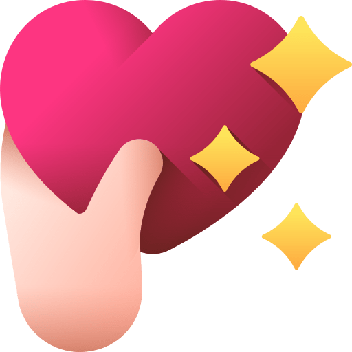 a stylized graphic of a hand holding a heart, similar to the earlier emoji-style image you uploaded, but this one includes text beneath it that reads "Healthy lifestyle choices"
