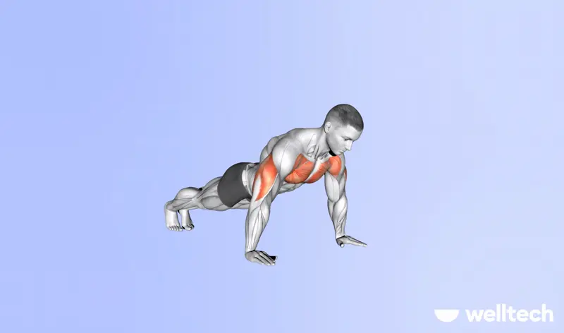 a male model is working out, performing push_up_push workouts