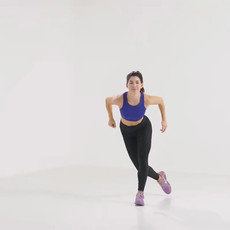 a woman is working out, doing skater hops_how to lose weight in thighs and butt